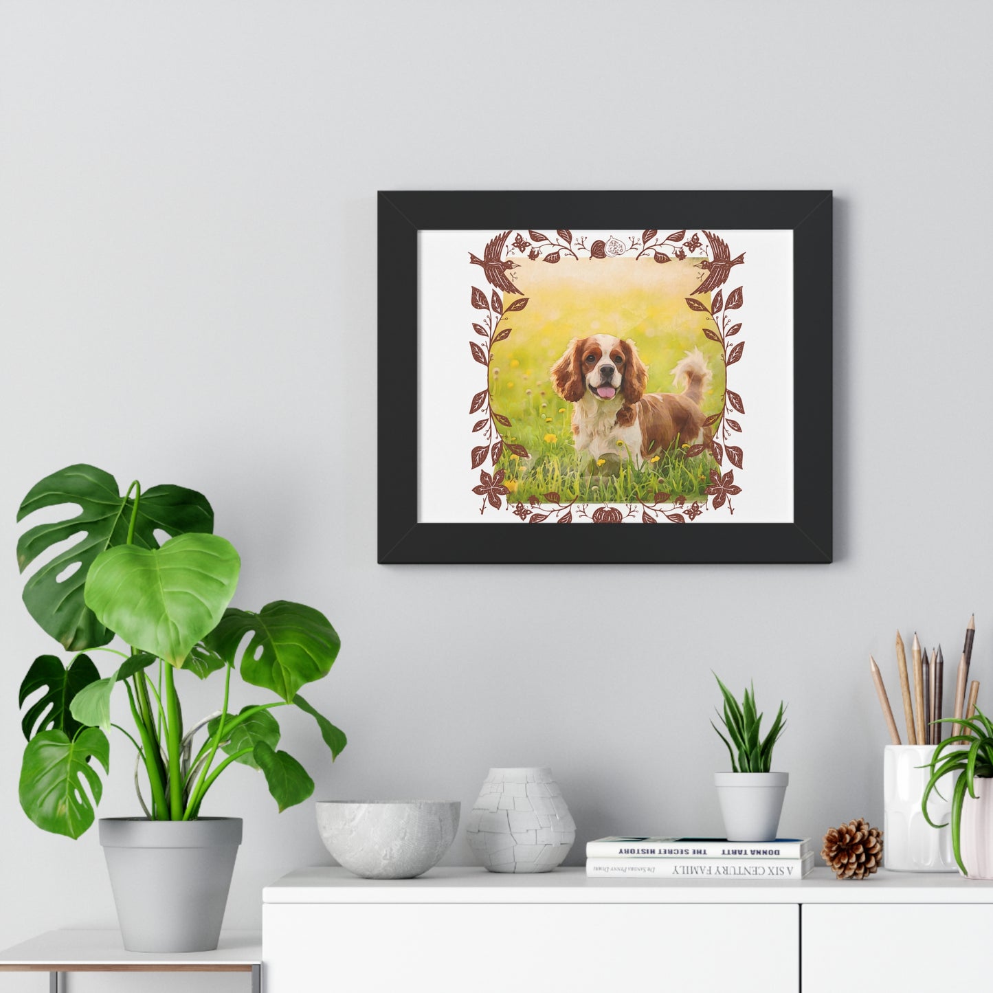Framed Dog Poster, Pet Lovers Wall Art, Dog Decor for Home, Animal Art Print, Gifts for Dog Owners