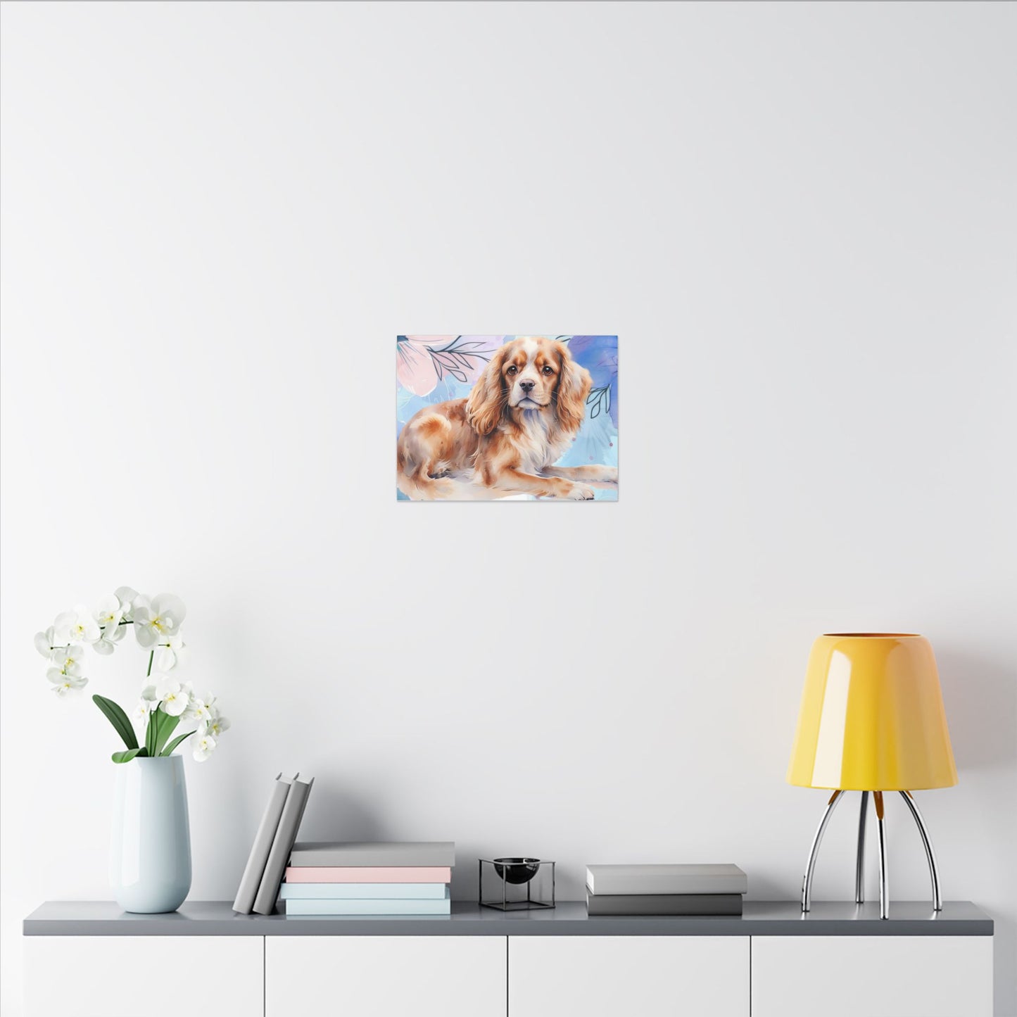 Dog Portrait Matte Canvas Print, Pet Memorial Wall Art, Animal Lover Gift, Home Decor, Doggie Art, Pet Owner Gift