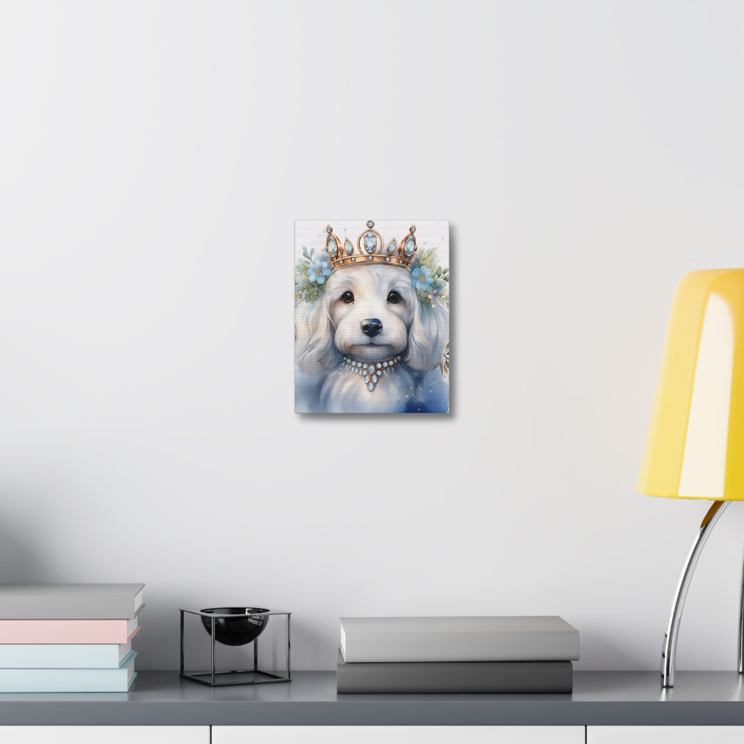 Royal Pet Portrait Canvas Print, Dog Lover Gift, Dog Art, Dog Decor, Home Wall Art, Pet Memorial, Dog Birthday Decoration