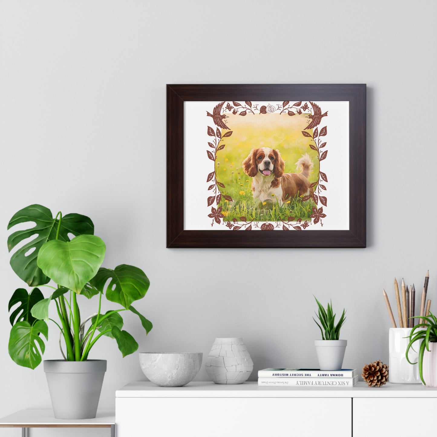 Framed Dog Poster, Pet Lovers Wall Art, Dog Decor for Home, Animal Art Print, Gifts for Dog Owners