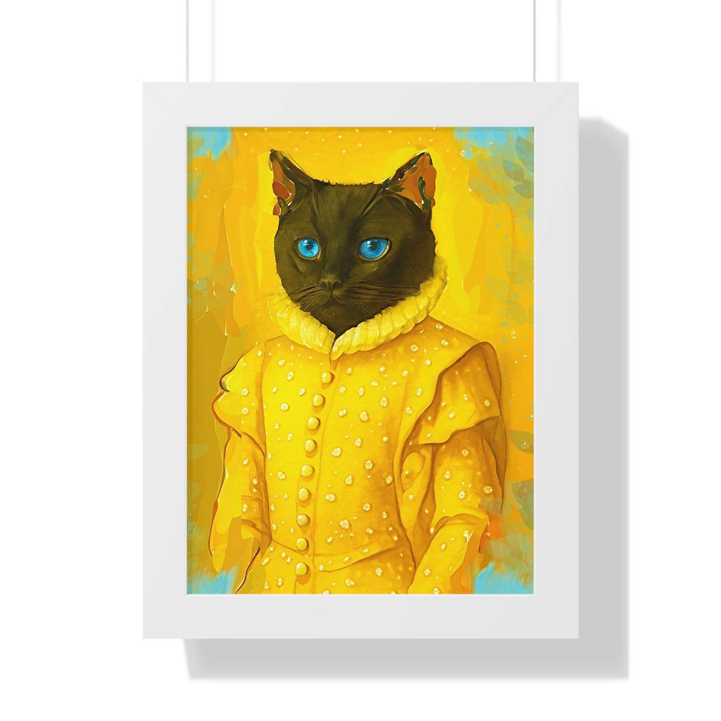 Whimsical Cat Art Print, Decorative Wall Art, Cat Lover Gift, Vintage Style Wall Decor, Unique Home Decor