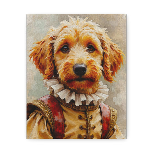 Whimsical Dog Portrait Canvas Art Print, Pet Lover Gift, Dog Decor, Funny Animal Artwork, Home Wall Decor, Gift for Dog Parents