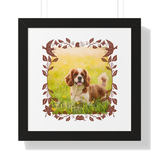 Framed Dog Poster, Pet Lovers Wall Art, Dog Decor for Home, Animal Art Print, Gifts for Dog Owners